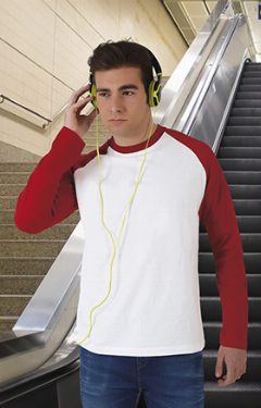 T-shirt de manga comprida com gola redonda Break