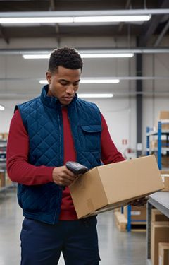 Colete de trabalho acolchoado com costura Heraclio