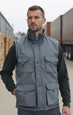 Colete de trabalho multibolsos com polar Truman