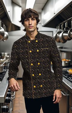 Casaco de chef de manga comprida Barnes