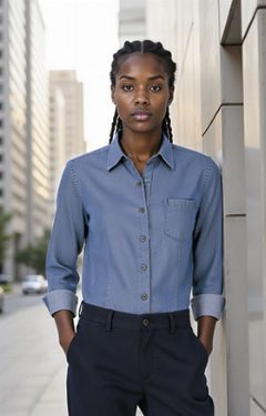 Camisa de ganga para mulher Panter
