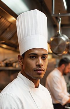 Gorro de cozinha em tecido de rede Faisan