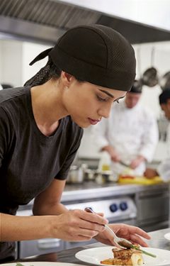 Bandana de pirata com malha para cozinha Wok