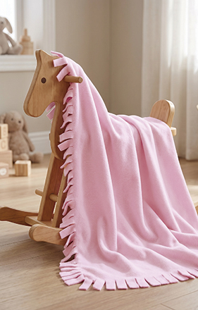 Manta polar com franjas para bebé Dreams