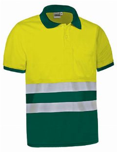 Polo bicolor de Alta Visibilidade com manga Delaware – foto 4