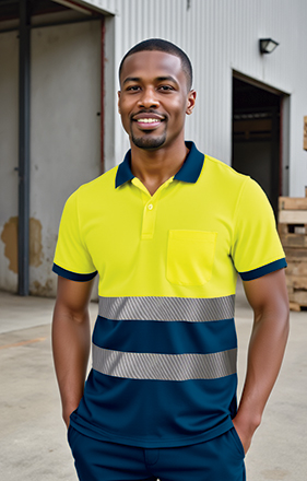 Polo de Alta Visibilidade bicolor de manga Thurso