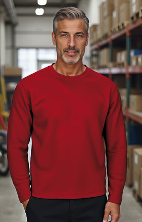 Sweatshirt de gola redonda com cintura aberta Open