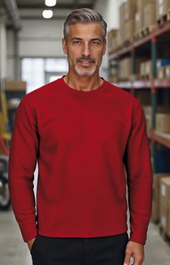 Sweatshirt de gola redonda com cintura aberta Open